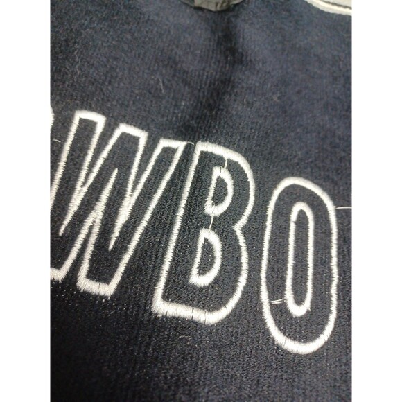 Dallas Cowboys Poncho Adult Universal Size Embroidery Fringed Gray Blue - Picture 6 of 7